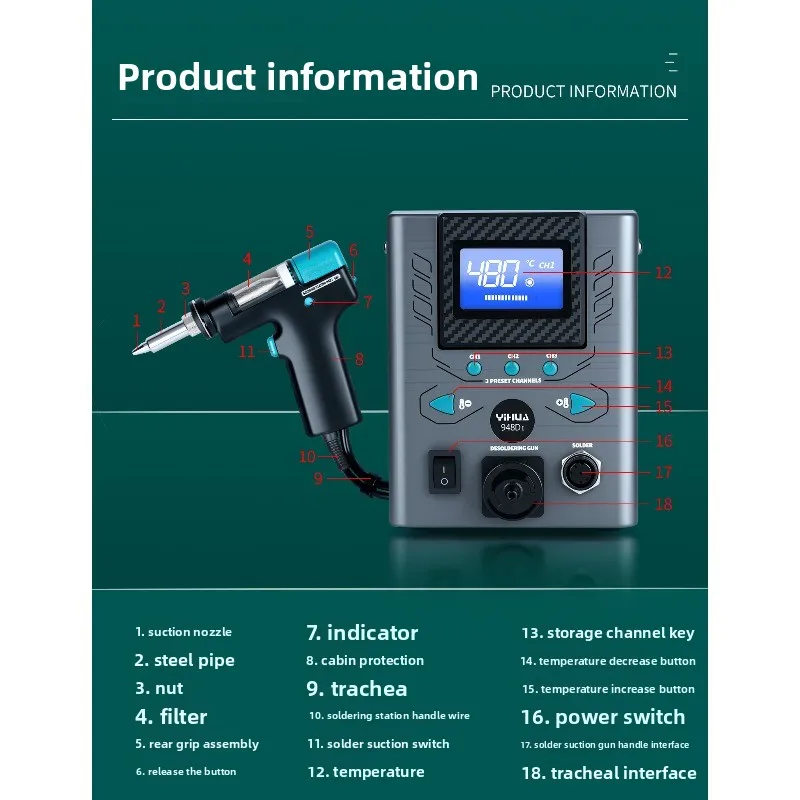 Dispositivo elettrico ad alta  - Desoldering Gun Vacuum Electric recensione e prezzo